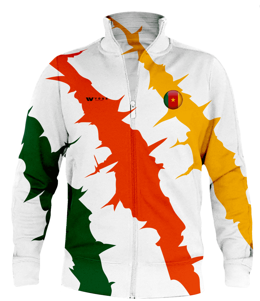 Training Jacket — White, Red & Green front