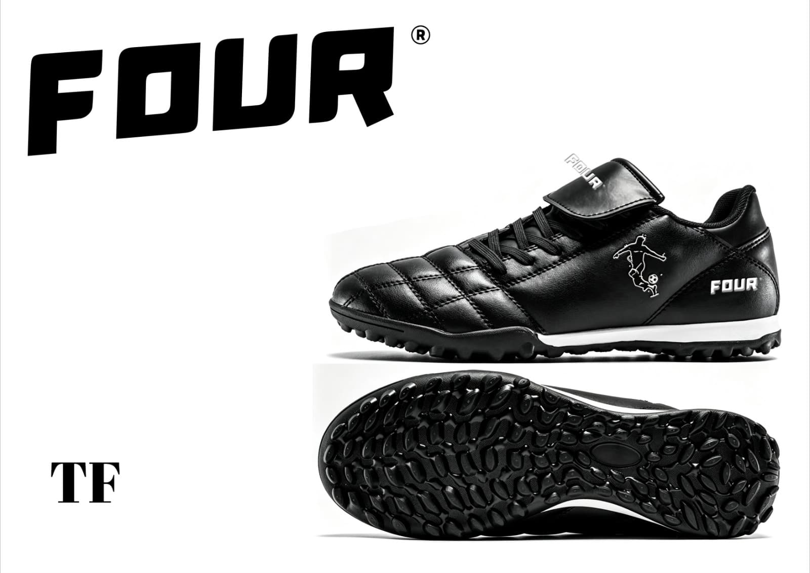 FOUR TF Turf Shoes — Black front