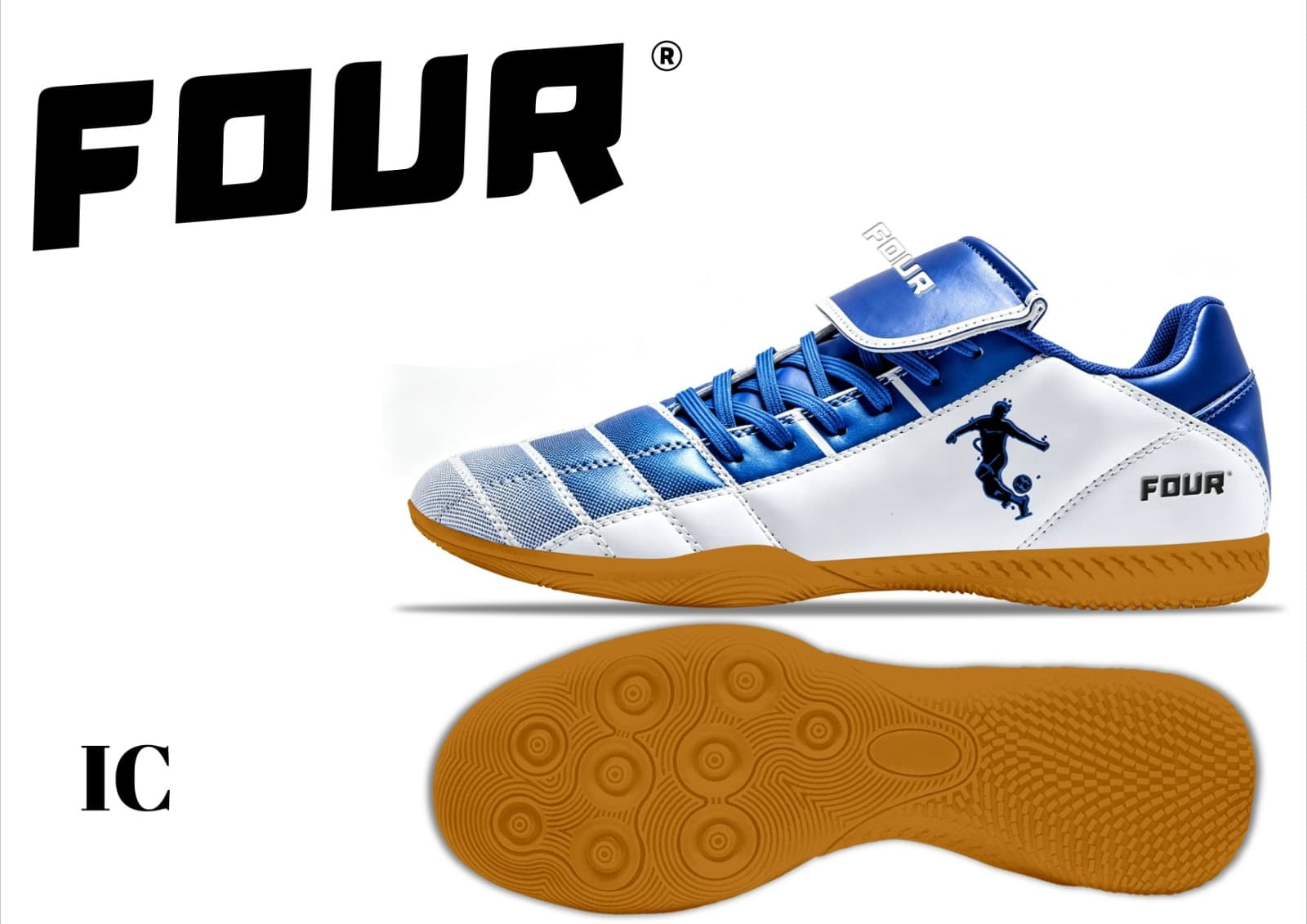 FOUR IC Indoor Shoes — Blue / White front