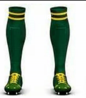 Full-Length Green Grip Socks front